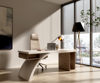 Modern Office Desk And Chair-ID:531260975