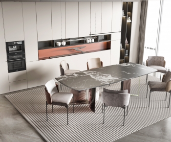 Modern Dining Table And Chairs-ID:805788049