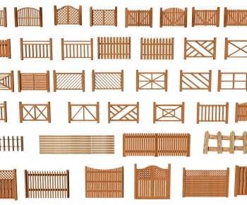 现代木质栏杆护栏-ID:582009088
