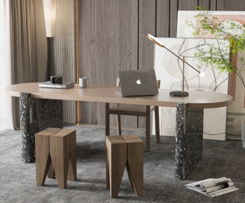 Modern Office Desk And Chair-ID:983870033