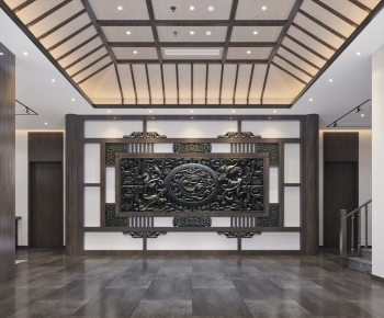 New Chinese Style Lobby Hall-ID:596832995