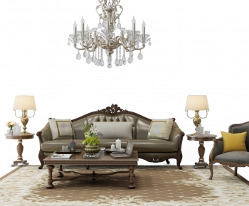 American Style European Style Sofa Combination-ID:320780047