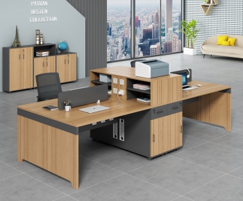 Modern Office Desk And Chair-ID:118244893