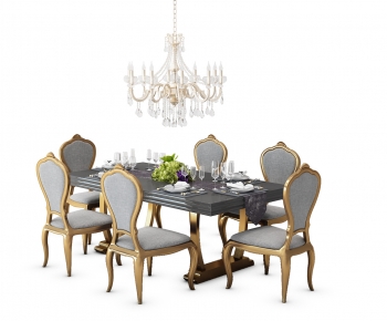 European Style Dining Table And Chairs-ID:654155979