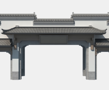 New Chinese Style Facade Element-ID:885272983