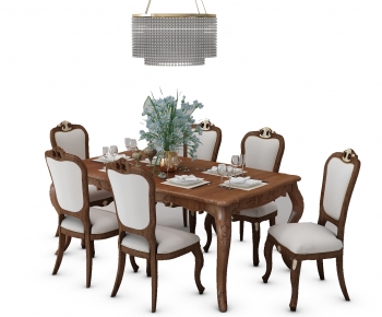 European Style Dining Table And Chairs-ID:114469589