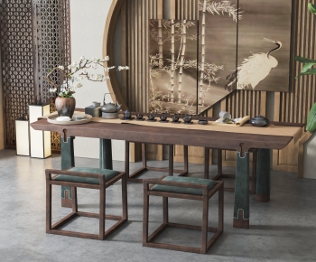 New Chinese Style Tea Tables And Chairs-ID:338825945