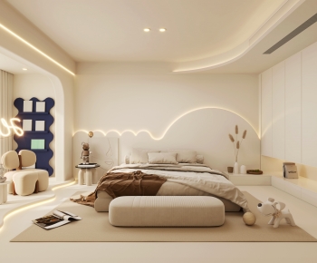 Modern Wabi-sabi Style Bedroom-ID:858654989