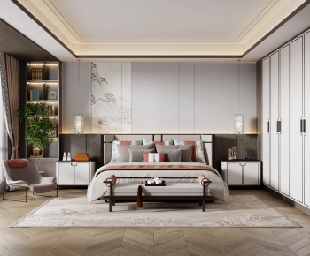 New Chinese Style Bedroom-ID:135725029