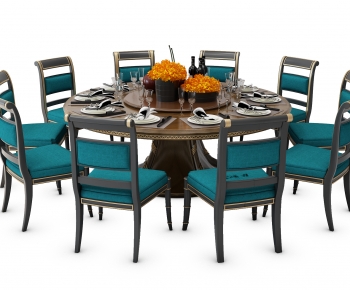 American Style Dining Table And Chairs-ID:428313028