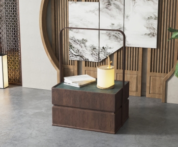 New Chinese Style Bedside Cupboard-ID:129539015