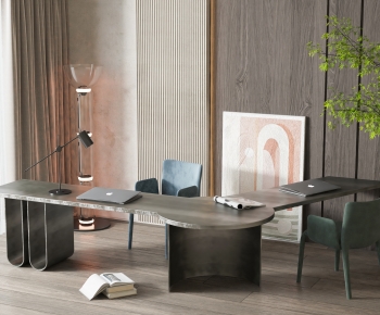 Modern Office Desk And Chair-ID:214747919