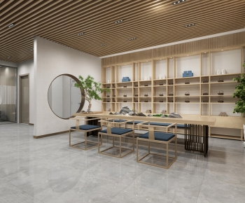 New Chinese Style Office Living Room-ID:637388945