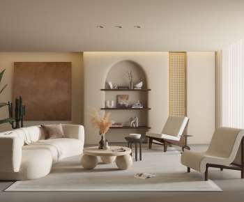 Wabi-sabi Style A Living Room-ID:190530062