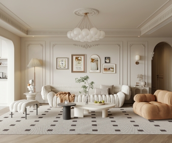 French Style A Living Room-ID:717034107