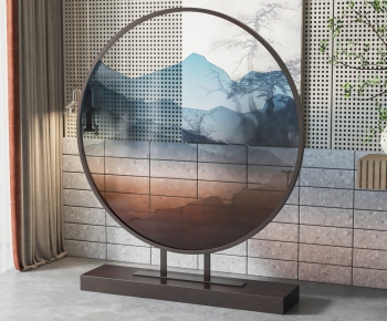 New Chinese Style Glass Screen Partition-ID:768080005