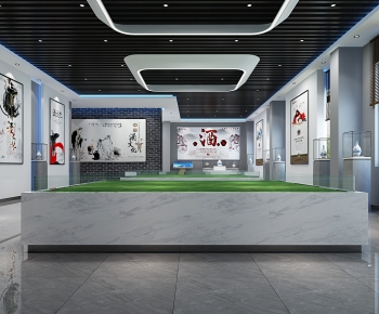 New Chinese Style Exhibition Hall-ID:757679972