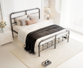 Nordic Style Double Bed-ID:547044049