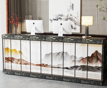 New Chinese Style Reception Desk-ID:508982908