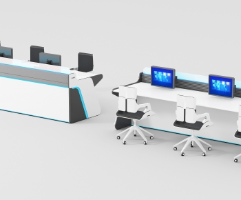 Modern Office Desk And Chair-ID:489597083