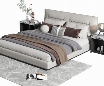 Modern Double Bed-ID:377178918