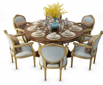 Simple European Style Dining Table And Chairs-ID:223912951