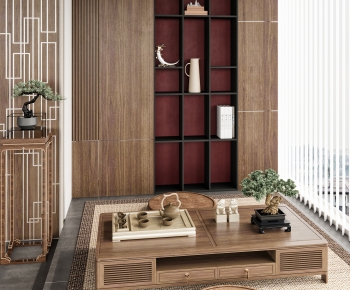New Chinese Style Leisure Balcony-ID:265697963