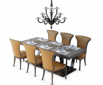 Simple European Style Dining Table And Chairs-ID:925050979