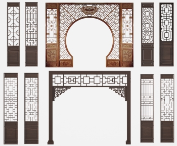 New Chinese Style Wooden Screen Partition-ID:352408892