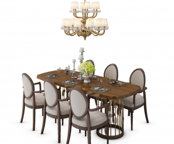 Simple European Style Dining Table And Chairs-ID:927347907