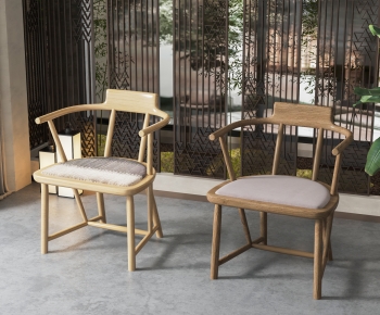 新中式实木餐椅-ID:919308901