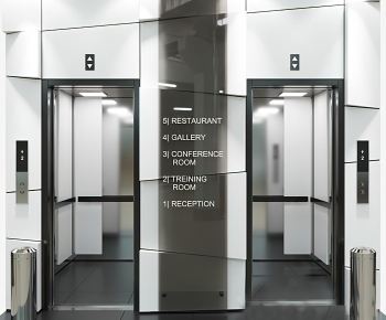 Modern Office Elevator Hall-ID:986913923