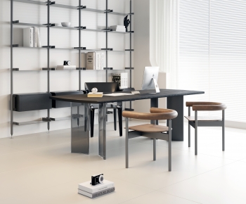 Modern Computer Desk And Chair-ID:706114054