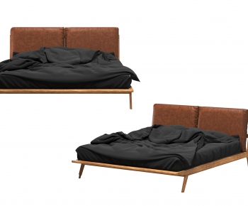 Nordic Style Double Bed-ID:802722936