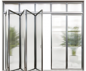 现代玻璃折叠门-ID:773010026