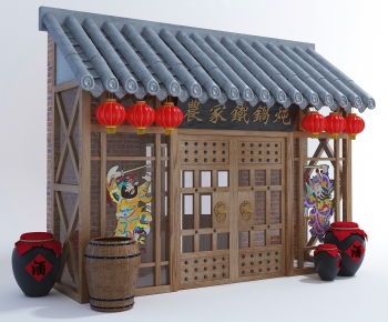 New Chinese Style Facade Element-ID:495002995