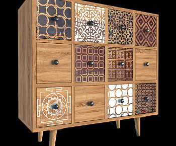 Wabi-sabi Style Decorative Cabinet-ID:378909158