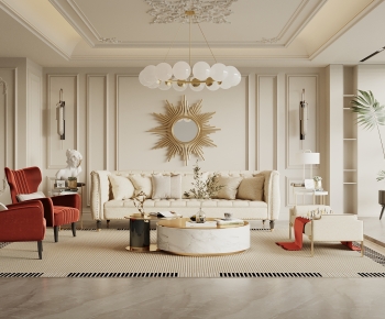 Simple European Style A Living Room-ID:342504982