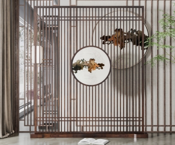 New Chinese Style Wooden Screen Partition-ID:466602093