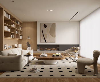 Modern A Living Room-ID:664959915