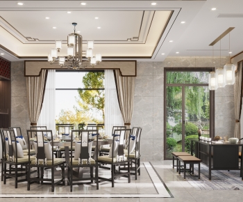 New Chinese Style Dining Room-ID:751718046