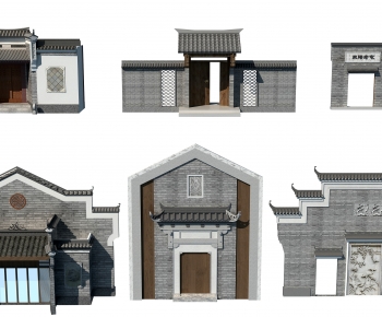 Chinese Style New Chinese Style Facade Element-ID:634748976
