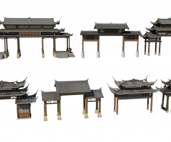 New Chinese Style Ancient Architectural Buildings-ID:338851935