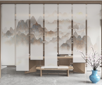 New Chinese Style Door Curtain-ID:613192082