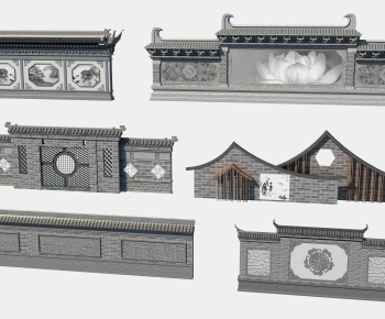 Chinese Style Landscape Wall-ID:663000117