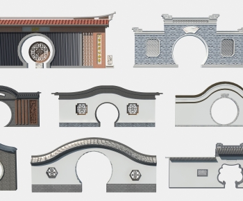 New Chinese Style Building Component-ID:863012086