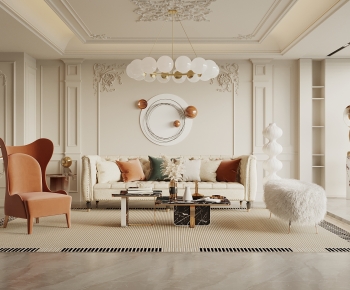 French Style A Living Room-ID:660581114
