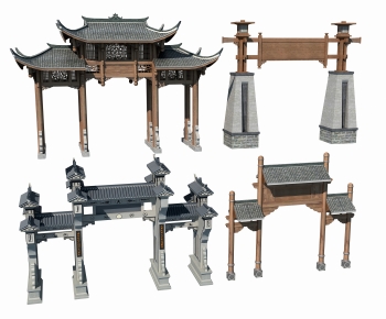 New Chinese Style Building Component-ID:910150052