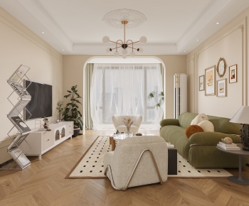 Wabi-sabi Style A Living Room-ID:699706082