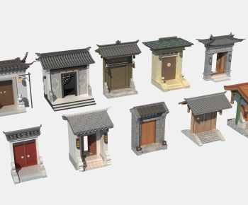 Chinese Style New Chinese Style Facade Element-ID:894356014